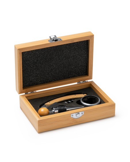 Customizable wine accessory set with logo