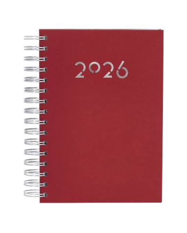 2026 agenda with rings and customizable red hard cover 2026 agenda with rings and customizable red hard cover