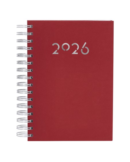2026 agenda with rings and customizable red hard cover 2026 agenda with rings and customizable red hard cover