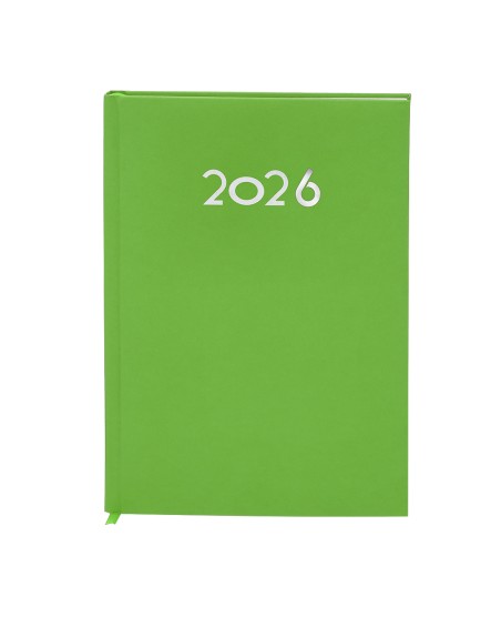 Agenda 2026 avec mon logo en vert et marque-page en tissu Agenda 2026 avec mon logo en vert et marque-page en tissu