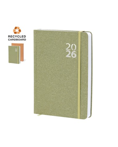 Personalized 2026 sustainable recycled cardboard diary