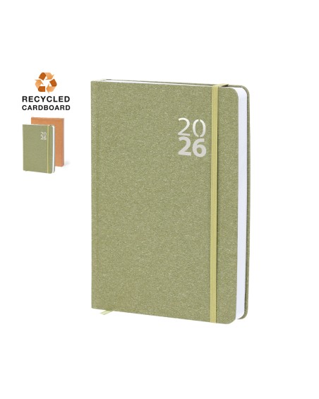 Agenda personnalisé 2026 en carton recyclé durable Agenda personnalisé 2026 en carton recyclé durable