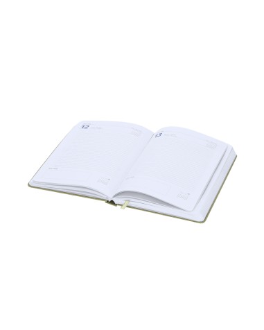 Vue intérieure de l'agenda personnalisable durable 2026, page jour Vue intérieure de l'agenda personnalisable durable 2026, page jour