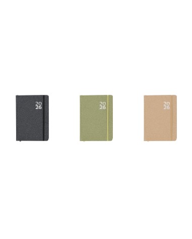 Agenda promotionnel 2026 couleurs assorties en carton recyclé Agenda promotionnel 2026 couleurs assorties en carton recyclé