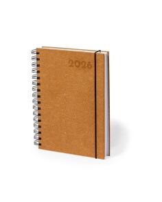 Customizable 2026 recycled leather diary 2