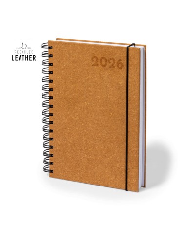Customizable 2026 recycled leather diary