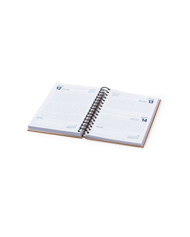 Vista interior de la agenda 2026 regalo de empresa de cuero reciclado sostenible Torkix Vista interior de la agenda 2026 regalo de empresa de cuero reciclado sostenible Torkix