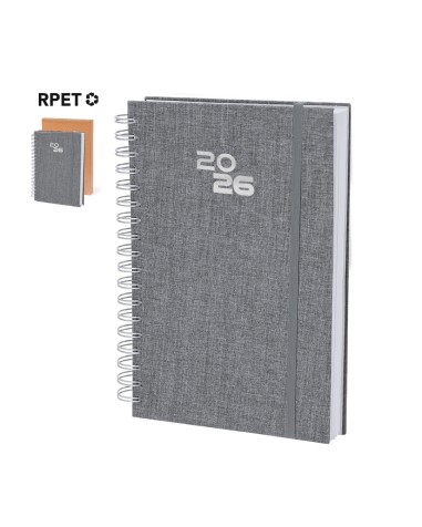 2026 customizable A5 RPET fabric ring binder diary