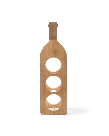 Botellero de bambú personalizado con tu logo