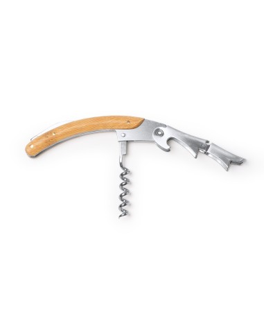 Personalized bamboo corkscrew open