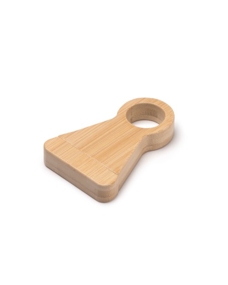 Bamboo corkscrew with stand with your logo