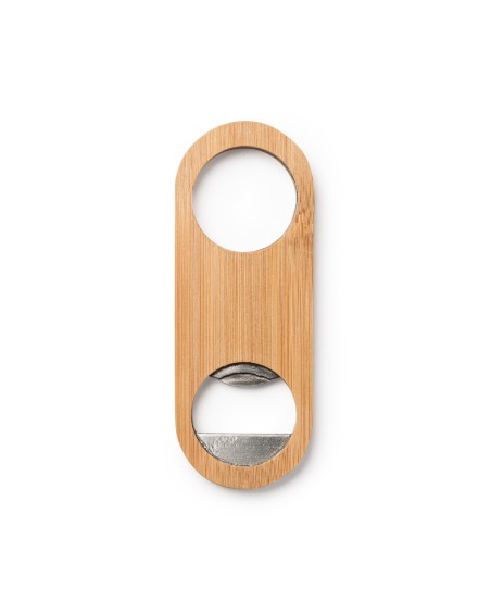 Décapsuleur promotionnel en bambou avec trou de suspension