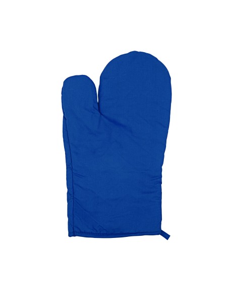 Gant de cuisine bleu avec logo imprimé