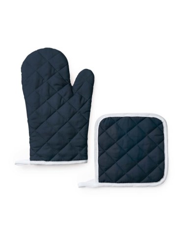 Black mitten with gripper and logo print