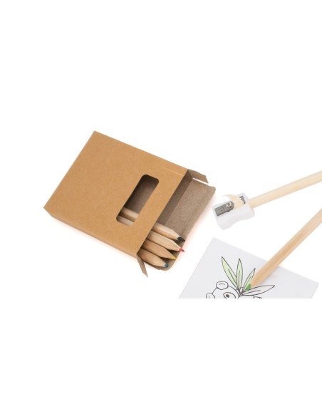 Recycled cardboard colouring set - Figgy
