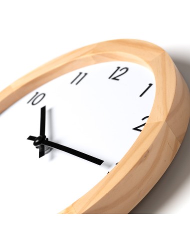 Horloge murale publicitaire en bambou personnalisable avec votre logo