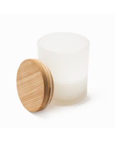 Espelma en got de vidre personalitzable