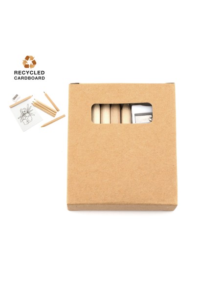Recycled cardboard colouring set - Figgy