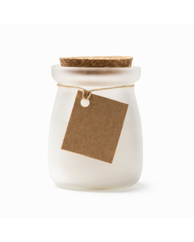 Vanilla candle with customizable cork stopper Vanilla candle with customizable cork stopper