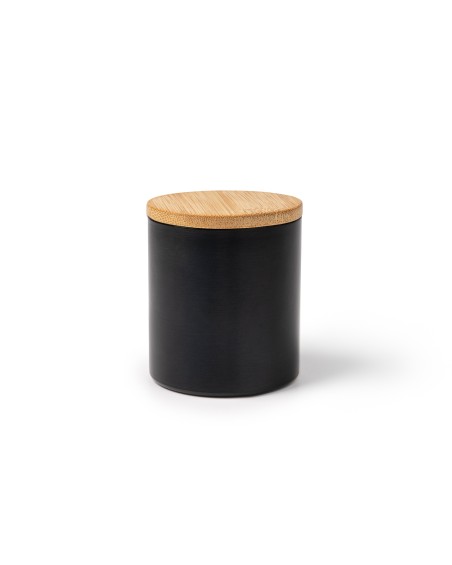 Black aluminum candle printing with logo Black aluminum candle printing with logo