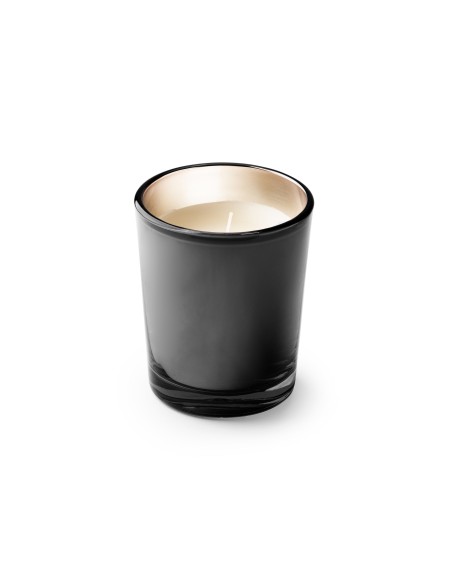 Espelma aromàtica got de vidre color negre personalitzada Espelma aromàtica got de vidre color negre personalitzada