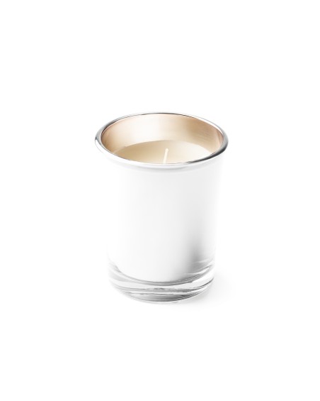 White glass candle with different aromas, promotional gift White glass candle with different aromas, promotional gift