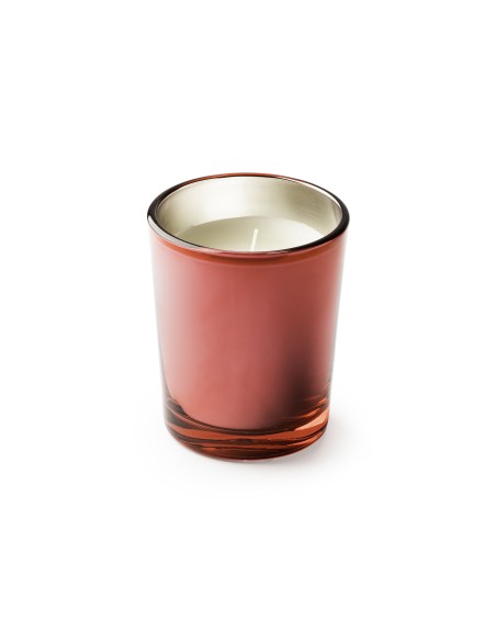 Vela aromática vaso de cristal color rojo personalizar Vela aromática vaso de cristal color rojo personalizar