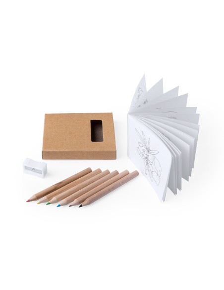 Set para colorear de cartón reciclado - Figgy