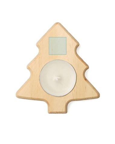 Vela navideña en soporte de madera... Vela navideña en soporte de madera...