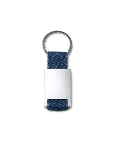 Customizable denim keychain with logo Customizable denim keychain with logo