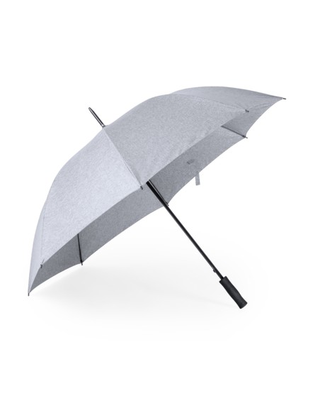 Large grey advertising umbrella Large grey advertising umbrella