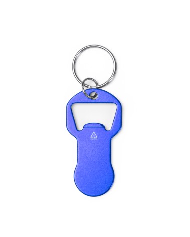 Personalized blue shopping cart coin keychain opener Personalized blue shopping cart coin keychain opener