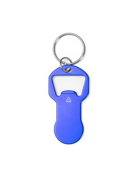 Personalized blue shopping cart coin keychain opener Personalized blue shopping cart coin keychain opener
