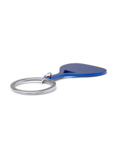 Customizable blue paddle-shaped keychain 2
