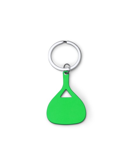 Green paddle-shaped keychain, promotional gift