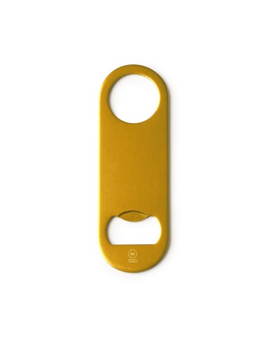 Décapsuleur classique personnalisable en aluminium recyclé jaune