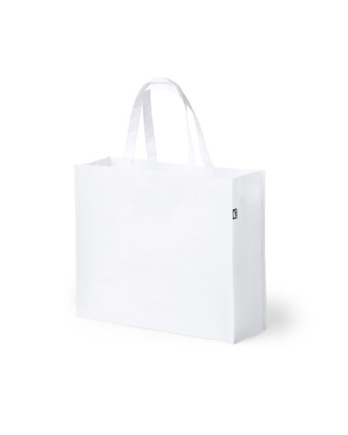 Sac de courses blanc avec logo imprimé