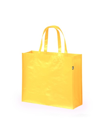 Bolsa de la compra publicitaria color amarillo