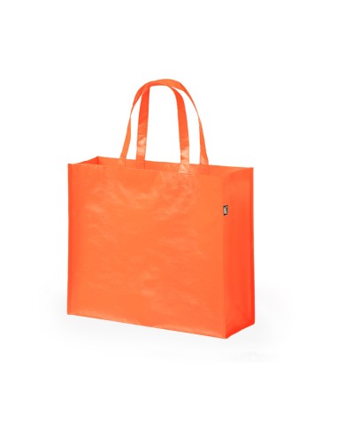 merchandising de sacs de courses orange