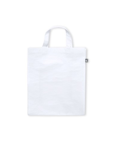 Bolsa sostenible color blanco serigrafiada