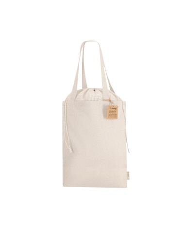Sac personnalisé en coton recyclé avec filet