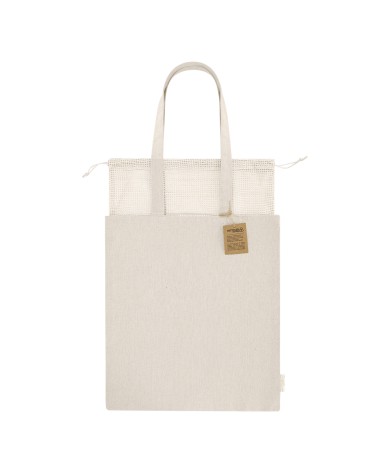 Bolsa de algodón reciclado con rejilla