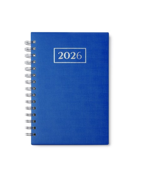Agenda 2026 color blau amb anelles personalitzable