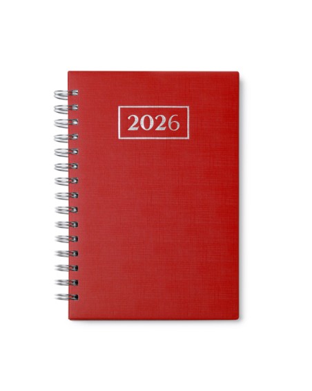 2026 customizable red ring binder diary