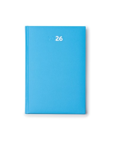 Agenda 2026 con marcador personalizable color azul claro