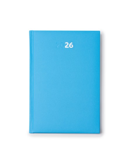 Agenda 2026 avec marque-page bleu clair personnalisable