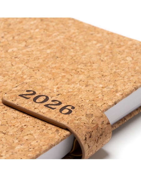 Agenda 2026 personnalisable avec couverture en liège Agenda 2026 personnalisable avec couverture en liège
