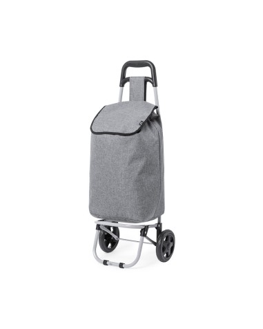 Shopping cart print with grey logo