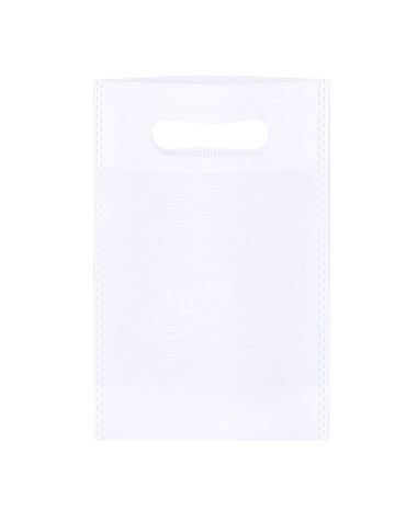 Black non-woven bag with logo print