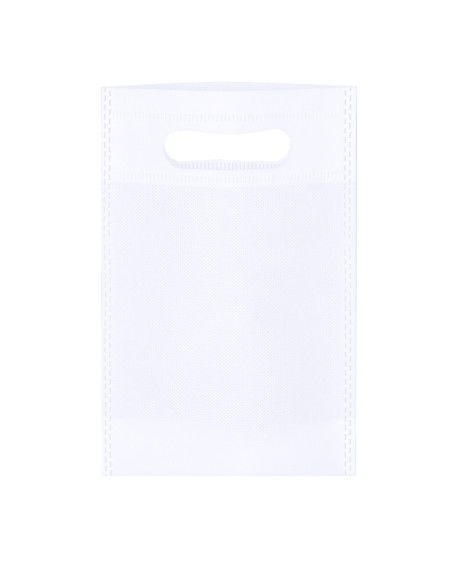 Black non-woven bag with logo print